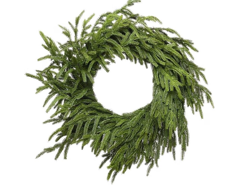 Real Touch Norfolk Pine Wreath 24 Inch Christmas/All Season NWT